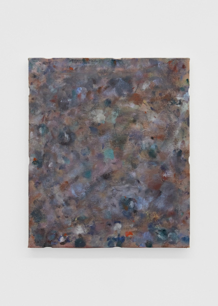 Abstract Painting 2020—2025, oil and wool on canvas, 40 x 34.5 cm