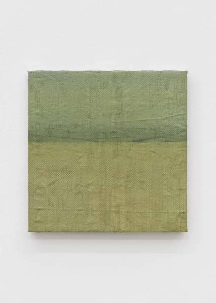 Hillside 2023, oil on polypropylene, 32 x 32 cm
