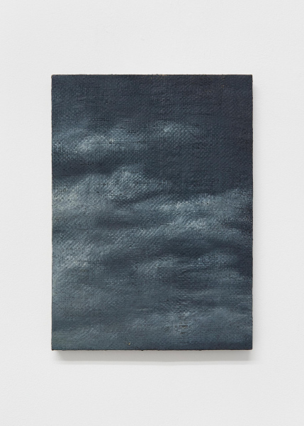 Untitled2024, oil on black coated polypropylene, 35 x 25.5 cm