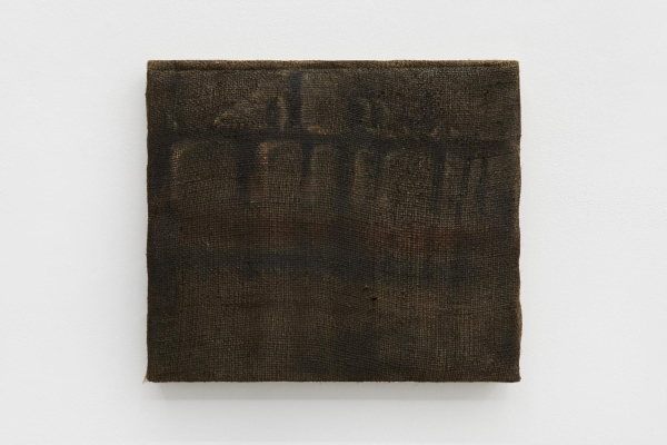 Viaduct 2021, oil on hessian, 35 x 40 cm